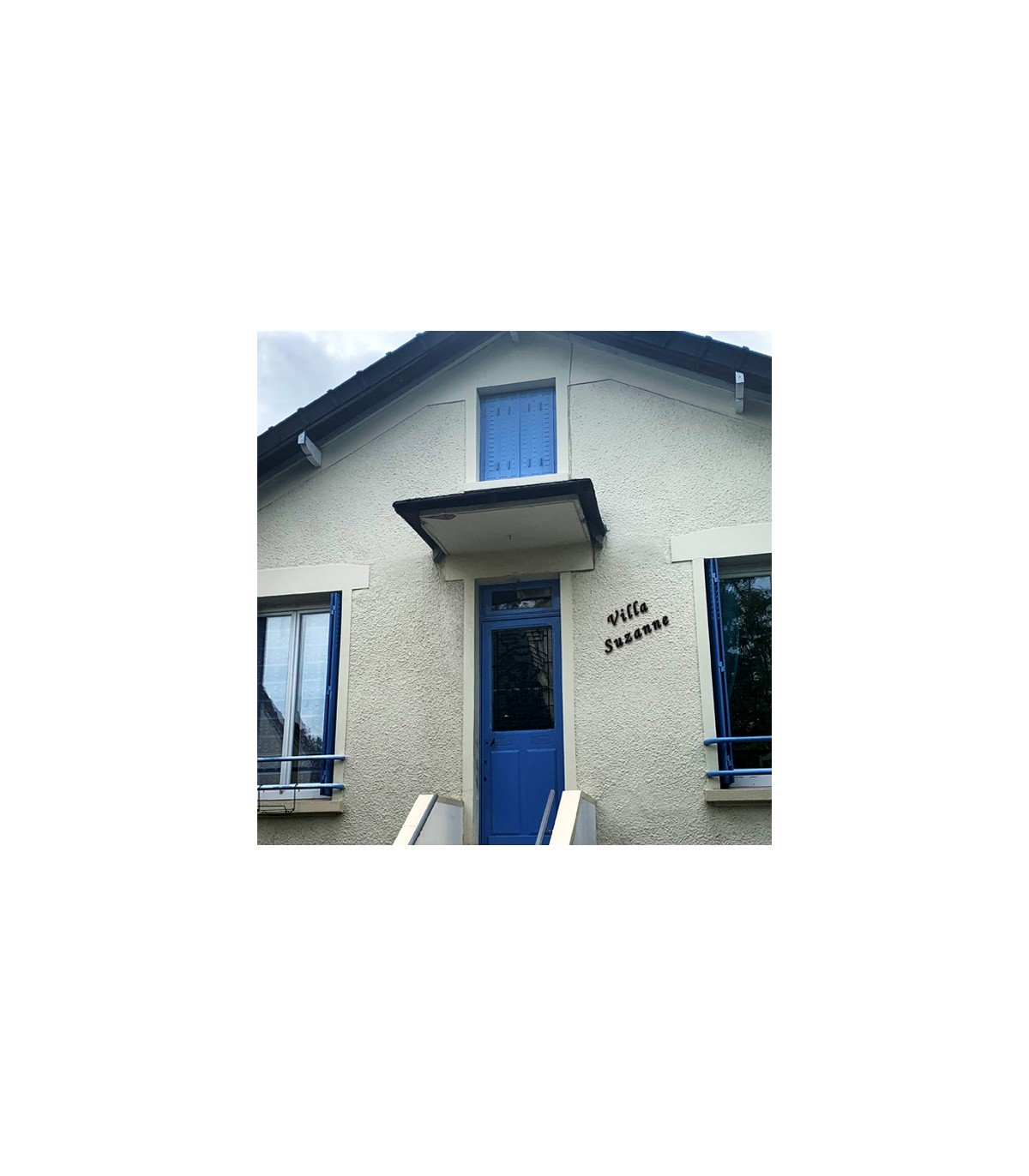 Nom de maison • Fer forgé • 120 x 45mm • caractères en Corsiva • découpe laser