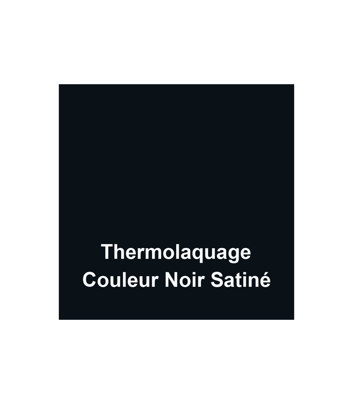 Option de thermolaquage de couleur NOIR SATINÉ appliqué sur votre nom de maison, votre chiffre de rue ou votre enseigne.
