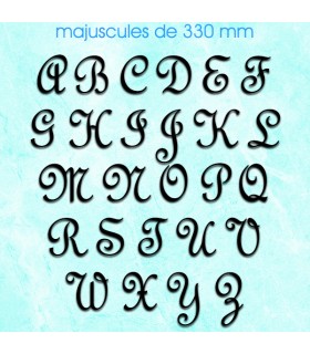 Toutes les lettres majuscules en police de caractères « French Script » dimension 330 mm