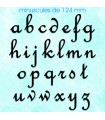 Toutes les lettres minuscules en police de caractères « French Script » dimension 124 mm