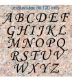 Lettres en Corsiva 120mm et 85mm
