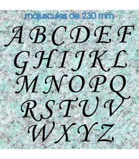 Toutes les lettres majuscules en police de caractères « Corsiva » 230mm