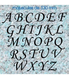 Toutes les lettres majuscules en police de caractères « Corsiva » 330mm