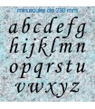 Toutes les lettres minuscules en police de caractères « Corsiva » 230mm