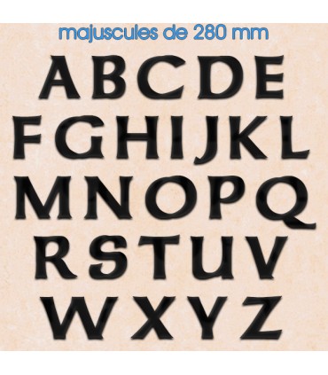 Toutes les lettres majuscules en police de caractères « Celtic » 280mm