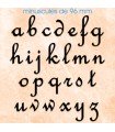 Toutes les lettres minuscules en police de caractères « French Script » dimension 96 mm