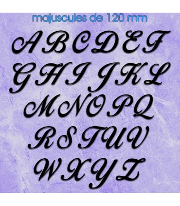 Toutes les lettres majuscules en police de caractères « Birds of Paradise » 120mm