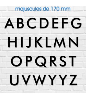 Toutes les lettres majuscules en police de caractères « Futura » 170mm