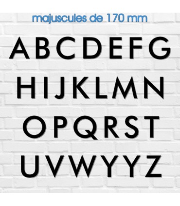 Toutes les lettres majuscules en police de caractères « Futura » 170mm