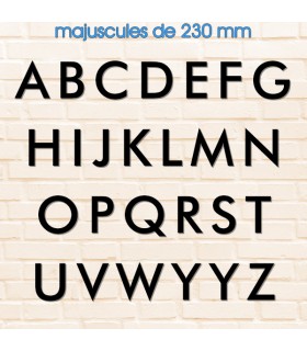 Toutes les lettres majuscules en police de caractères « Futura » 230mm