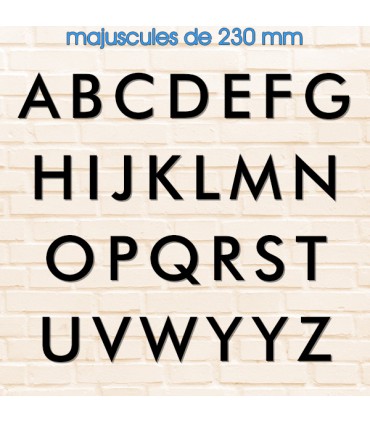 Toutes les lettres majuscules en police de caractères « Futura » 230mm