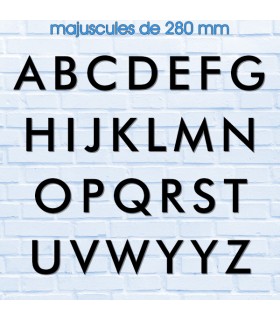 Toutes les lettres majuscules en police de caractères « Futura » 280mm