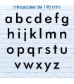 Toutes les lettres minuscules en police de caractères « Futura » 190mm