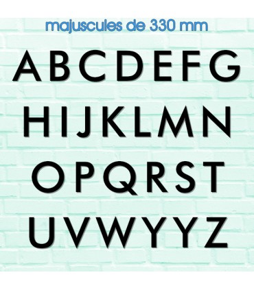 Toutes les lettres majuscules en police de caractères « Futura » 330mm