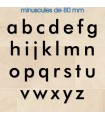 Toutes les lettres minuscules en police de caractères « Futura » 80mm