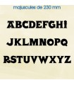 Toutes les lettres majuscules en police de caractères « Vasca Basque » 230mm
