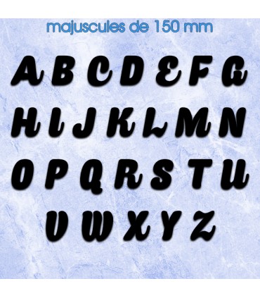 Toutes les lettres majuscules en police de caractères « Caprica » 150mm