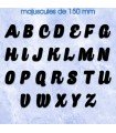 Toutes les lettres majuscules en police de caractères « Caprica » 150mm