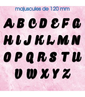 Toutes les lettres majuscules en police de caractères « Caprica » 120mm