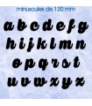 Toutes les lettres minuscules en police de caractères « Caprica » 120mm