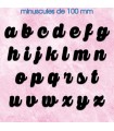 Toutes les lettres minuscules en police de caractères « Caprica » 100mm