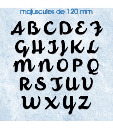 Toutes les lettres majuscules en police de caractères « Armonioso » 120mm