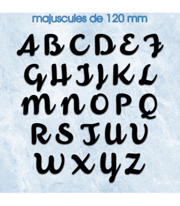 Toutes les lettres majuscules en police de caractères « Armonioso » 120mm