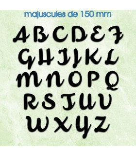 Toutes les lettres majuscules en police de caractères « Armonioso » 150mm