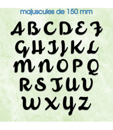 Toutes les lettres majuscules en police de caractères « Armonioso » 150mm