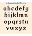Toutes les lettres minuscules en police de caractères « Argos » 70mm