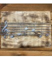Portée musicale en fer forgé "do mi si la do ré"