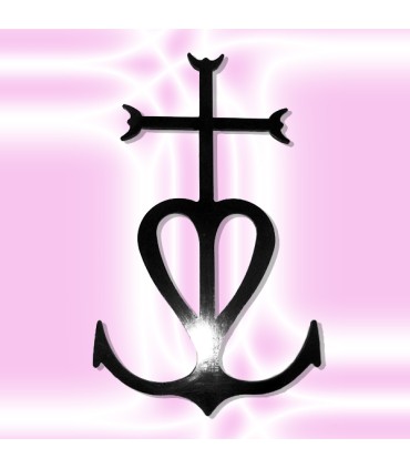 Croix camarguaise en fer 6mm d'épaisseur, dimension 445x250mm