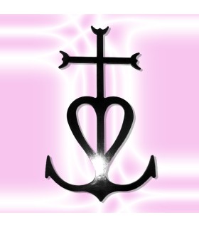 Croix camarguaise en fer 6mm d'épaisseur, dimension 620x350mm