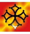 Croix Occitane en fer 6 mm d'épaisseur, dimension 350x350mm