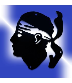 Tête de Maure en fer 6 mm d'épaisseur, dimension 350x320mm