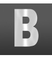 Lettre B majuscule au détail • Acier Inox A2 massif • Hauteur 60mm • Épaisseur 1,5 mm • Design Exclusif • Découpe Laser