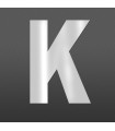Lettre K majuscule au détail • Acier Inox A2 massif • Hauteur 60mm • Épaisseur 1,5 mm • Design Exclusif • Découpe Laser