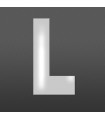 Lettre L majuscule au détail • Acier Inox A2 massif • Hauteur 60mm • Épaisseur 1,5 mm • Design Exclusif • Découpe Laser