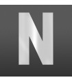 Lettre N majuscule au détail • Acier Inox A2 massif • Hauteur 60mm • Épaisseur 1,5 mm • Design Exclusif • Découpe Laser