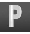 Lettre P majuscule au détail • Acier Inox A2 massif • Hauteur 60mm • Épaisseur 1,5 mm • Design Exclusif • Découpe Laser