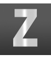Lettre Z majuscule au détail • Acier Inox A2 massif • Hauteur 60mm • Épaisseur 1,5 mm • Design Exclusif • Découpe Laser