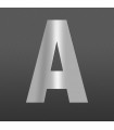 Lettre A majuscule au détail • Acier Inox A2 massif • Hauteur 60mm • Épaisseur 1,5 mm • Design Exclusif • Découpe Laser