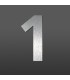 Chiffre 1 au détail • Acier Inox • hauteur 60mm • Design Exclusif • découpe laser
