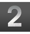 Chiffre 2 au détail • Acier Inox • hauteur 60mm • Design Exclusif • découpe laser