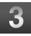 Chiffre 3 au détail • Acier Inox • hauteur 60mm • Design Exclusif • découpe laser