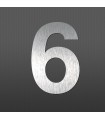Chiffre 6 au détail • Acier Inox • hauteur 60mm • Design Exclusif • découpe laser