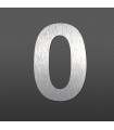 Chiffre 0 au détail • Acier Inox • hauteur 60mm • Design Exclusif • découpe laser