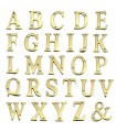 Lettres de maison / lettres de rue • Majuscules au détail • Laiton poli verni • 50mm hauteur