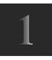 Chiffre de rue / de maison au détail en acier inoxydable brillant • 120mm • Design Exclusif • découpe laser • chiffre 1
