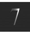 Chiffre de rue / de maison au détail en acier inoxydable brillant • 120mm • Design Exclusif • découpe laser • chiffre 7